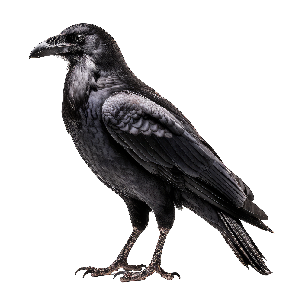 Common raven bird 1- paitakuva