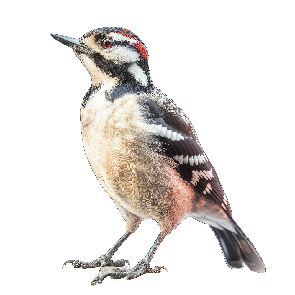 Downy woodpecker bird 1- paitakuva