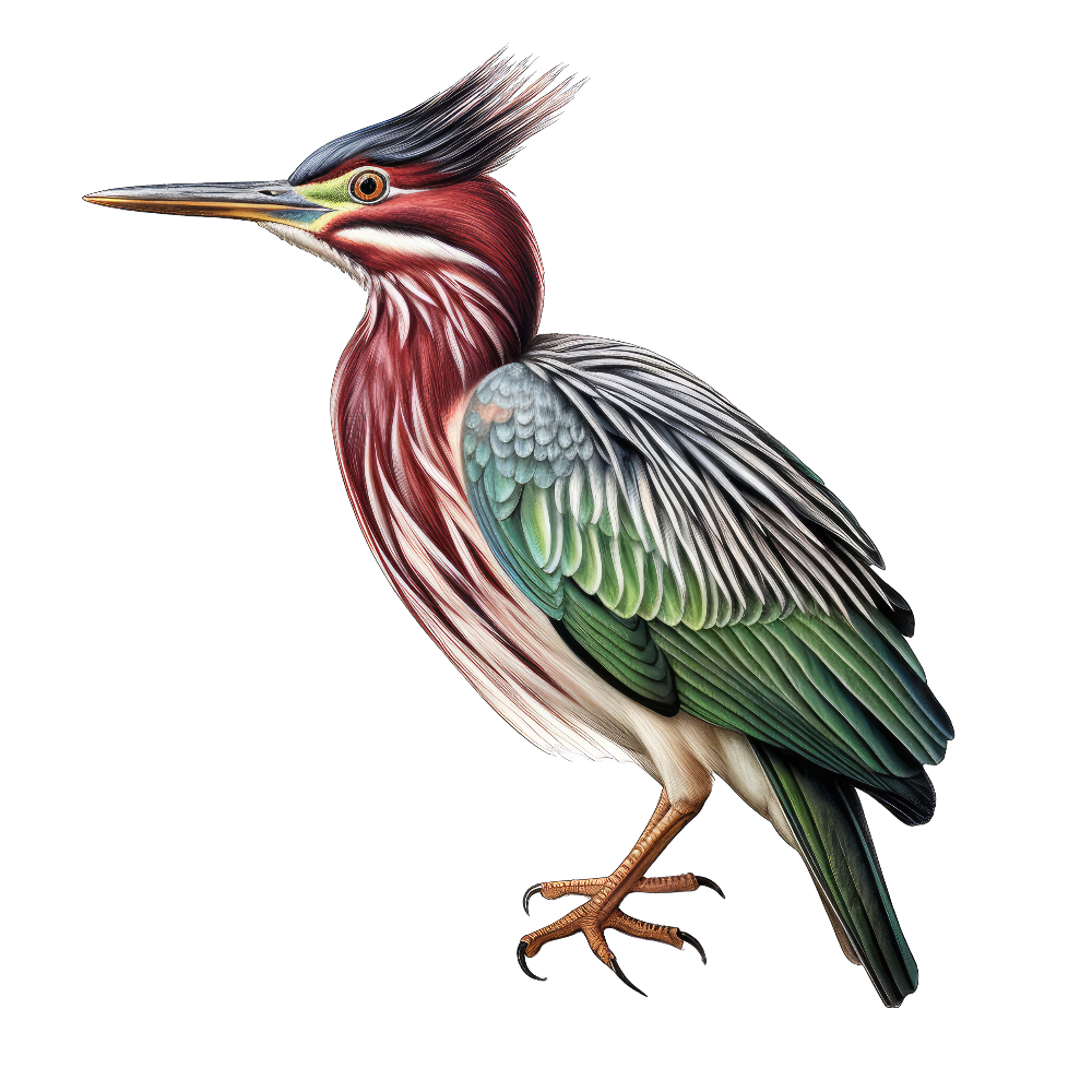 Green heron bird 1- paitakuva