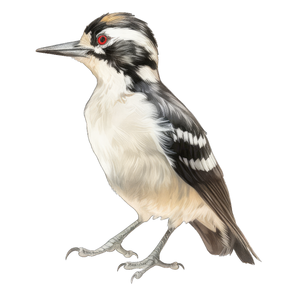 Hairy woodpecker bird 1- paitakuva