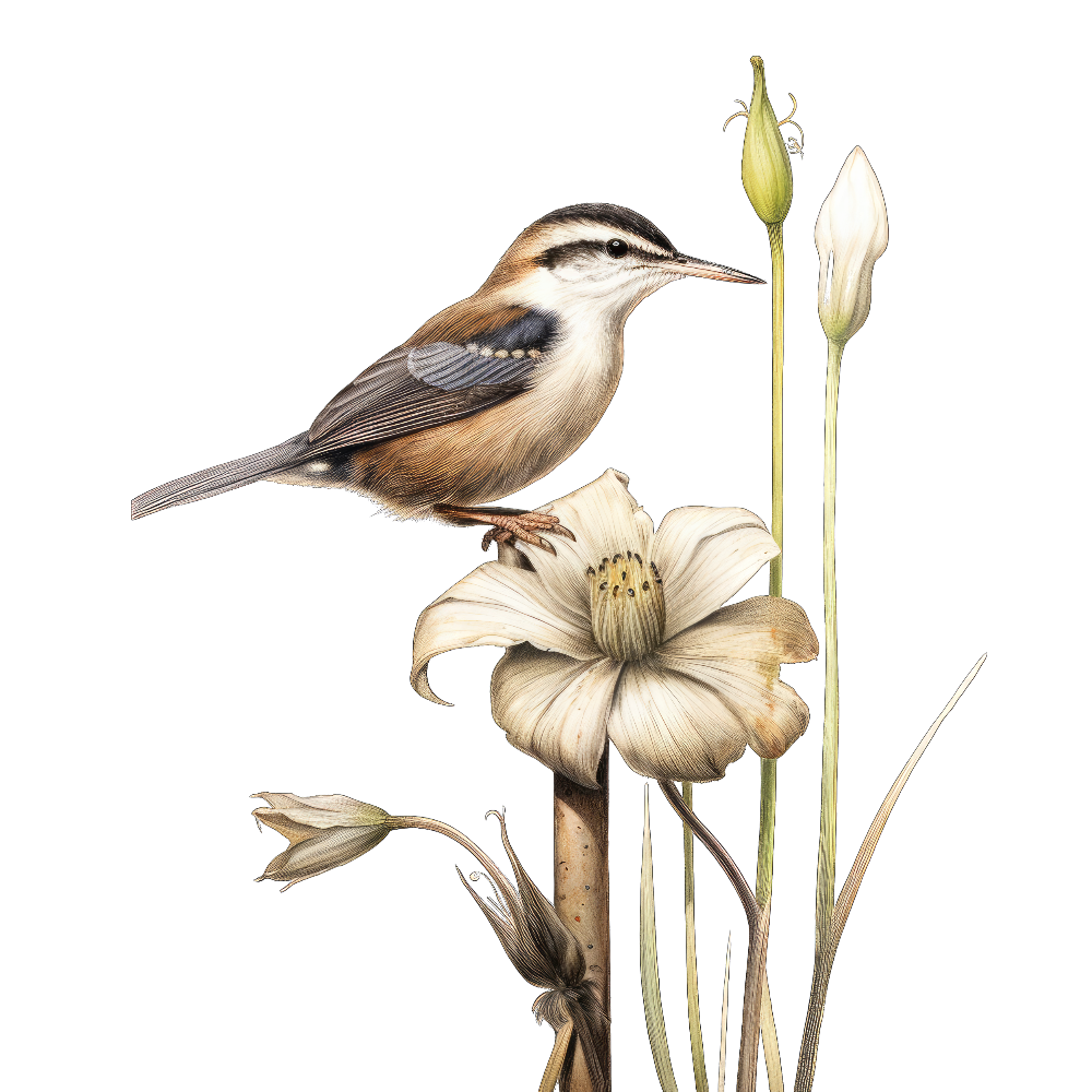 Marsh wren bird 1- paitakuva