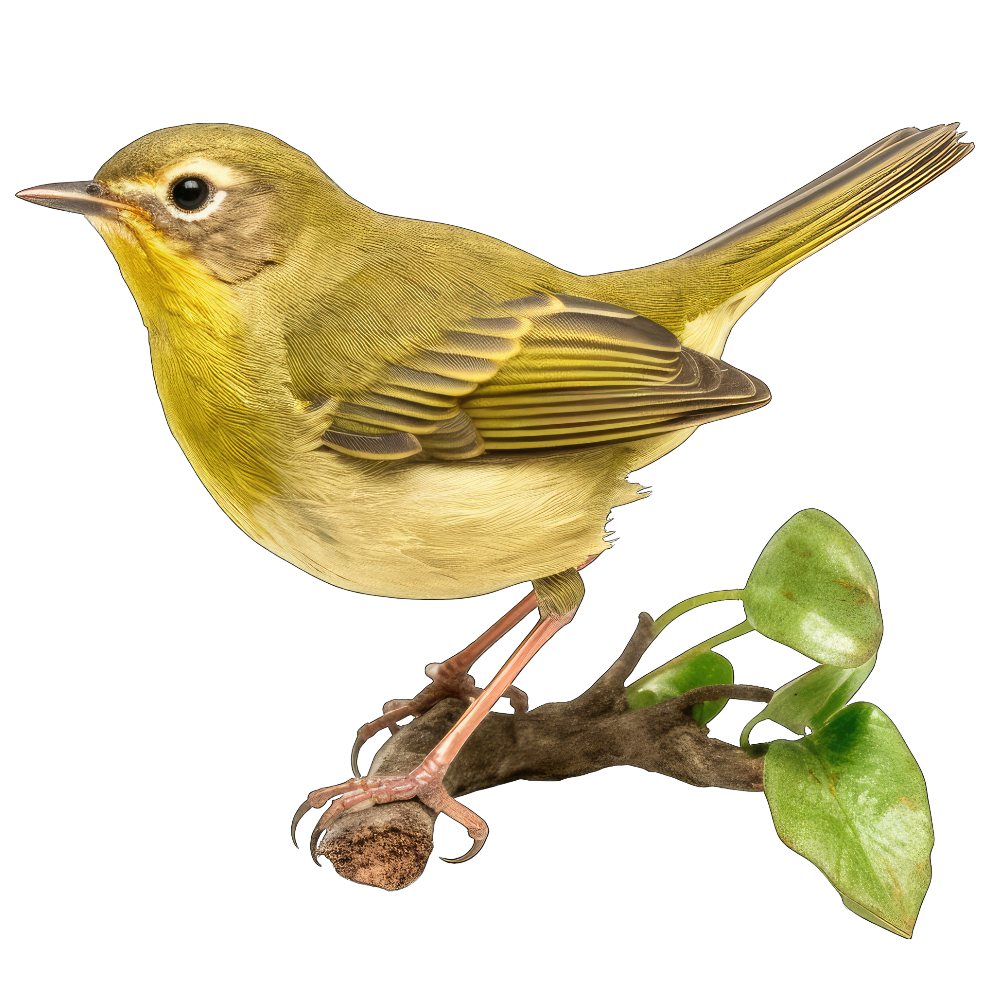 Orange-crowned warbler bird 1- paitakuva