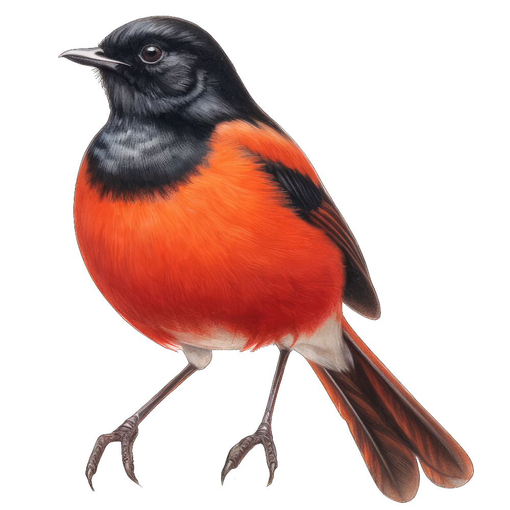Painted redstart bird 1- paitakuva