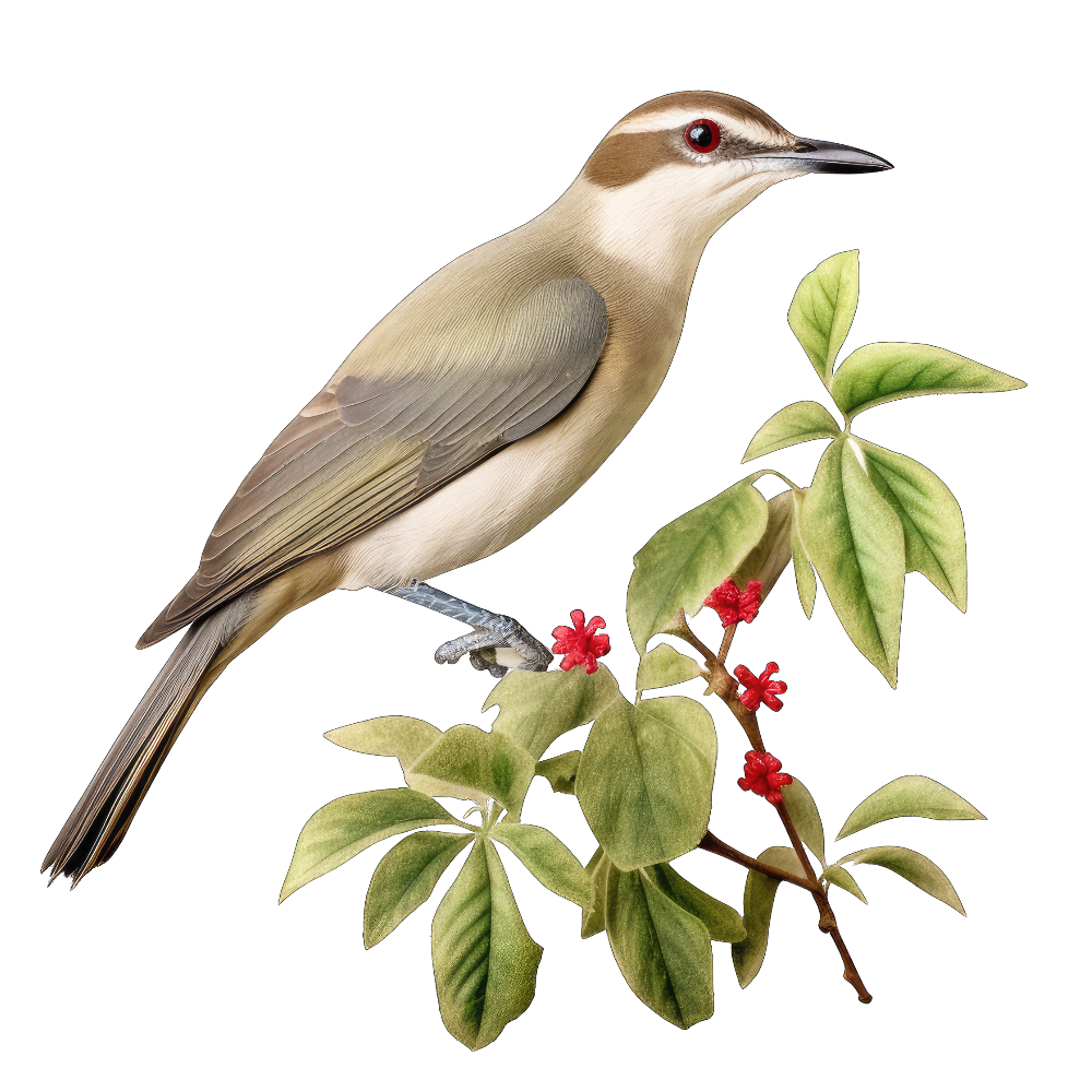 Red-eyed vireo bird 1- paitakuva