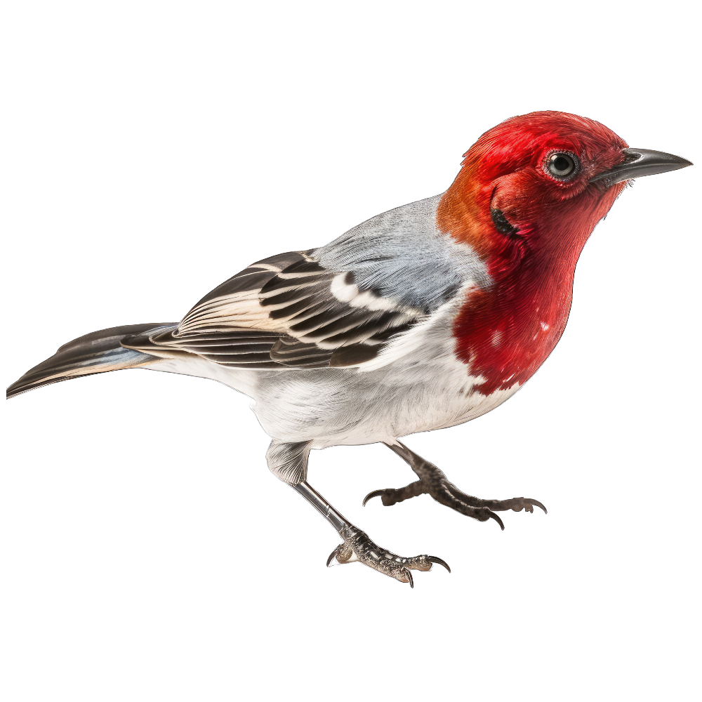 Red-faced warbler bird 1- paitakuva