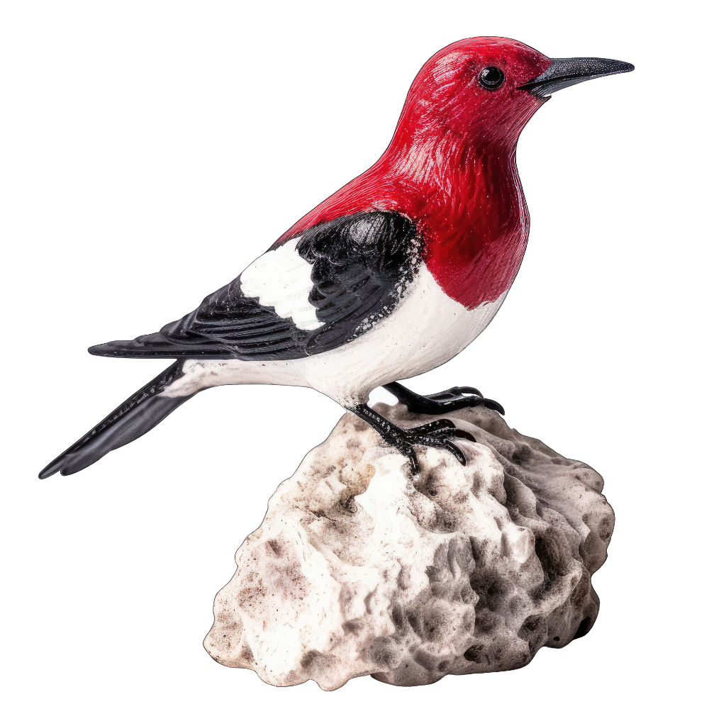 Red-headed woodpecker bird 1- paitakuva