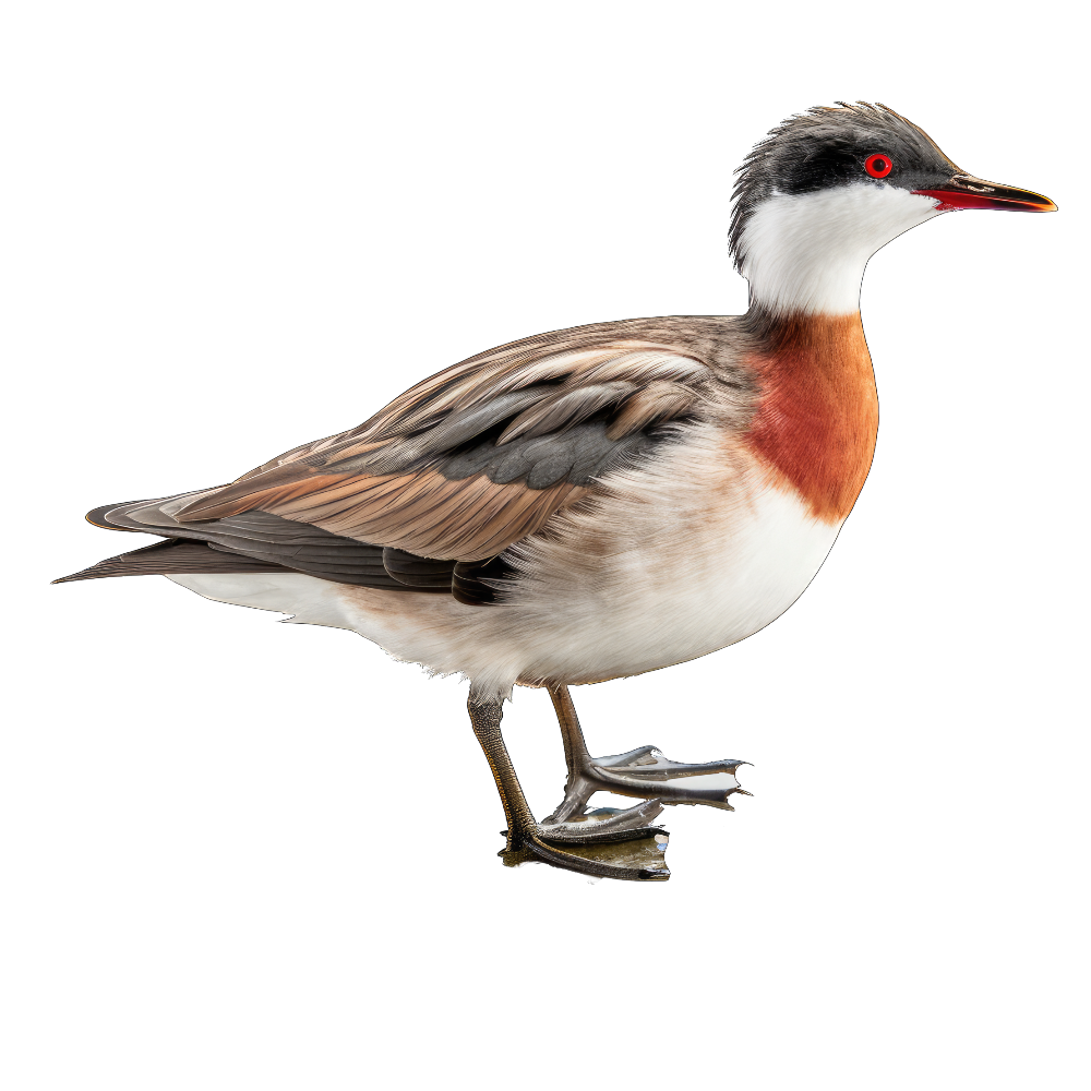 Red-necked grebe bird 1- paitakuva