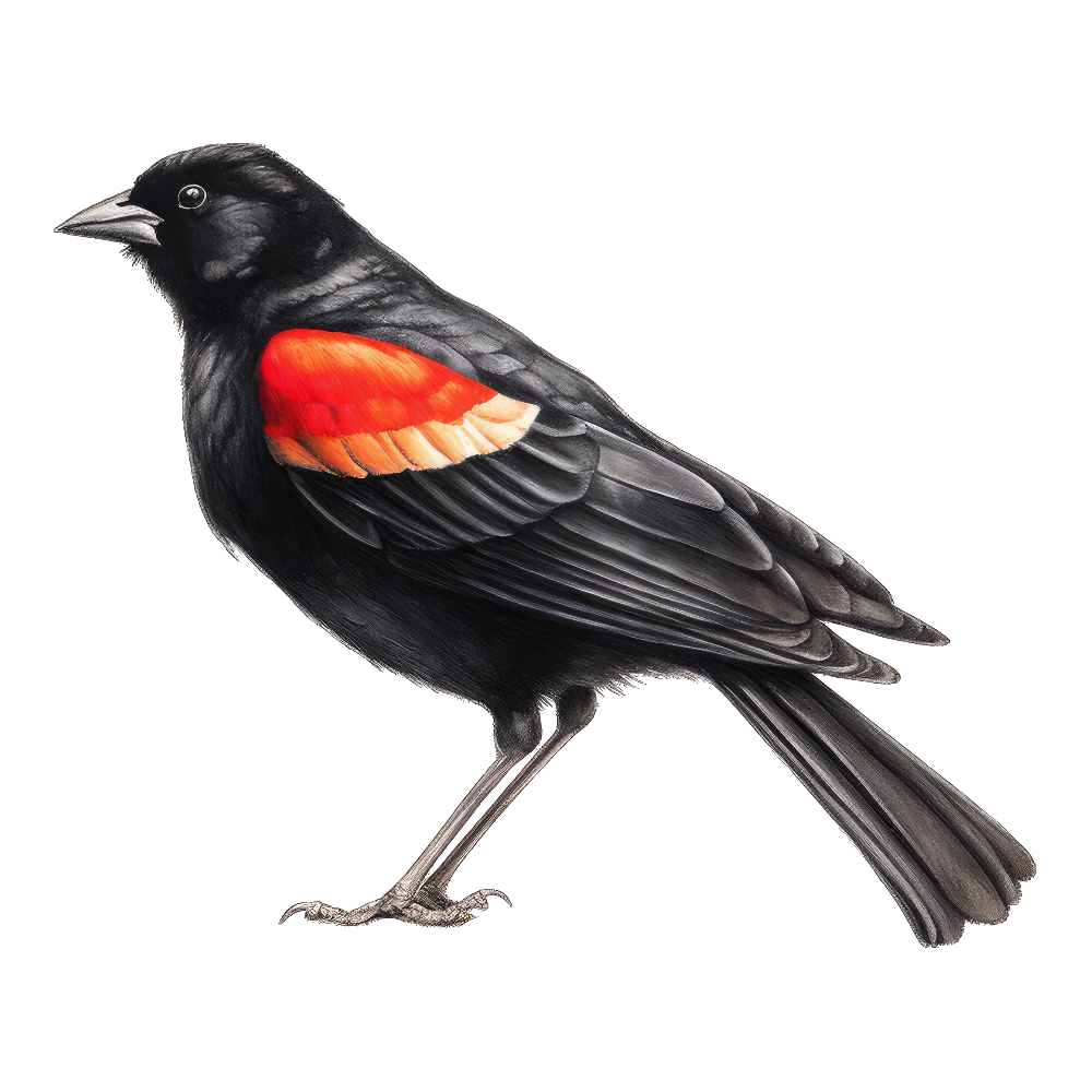 Red-winged blackbird bird 1- paitakuva