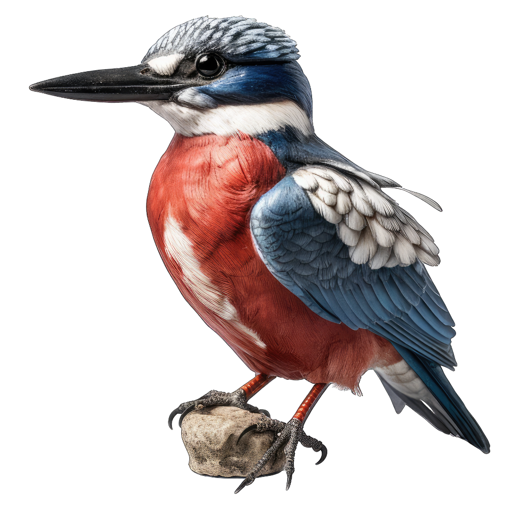 Ringed kingfisher bird 1- paitakuva