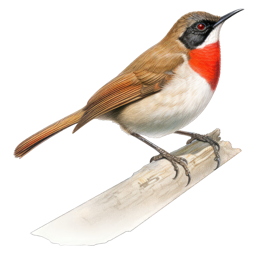 Siberian rubythroat bird 1- paitakuva