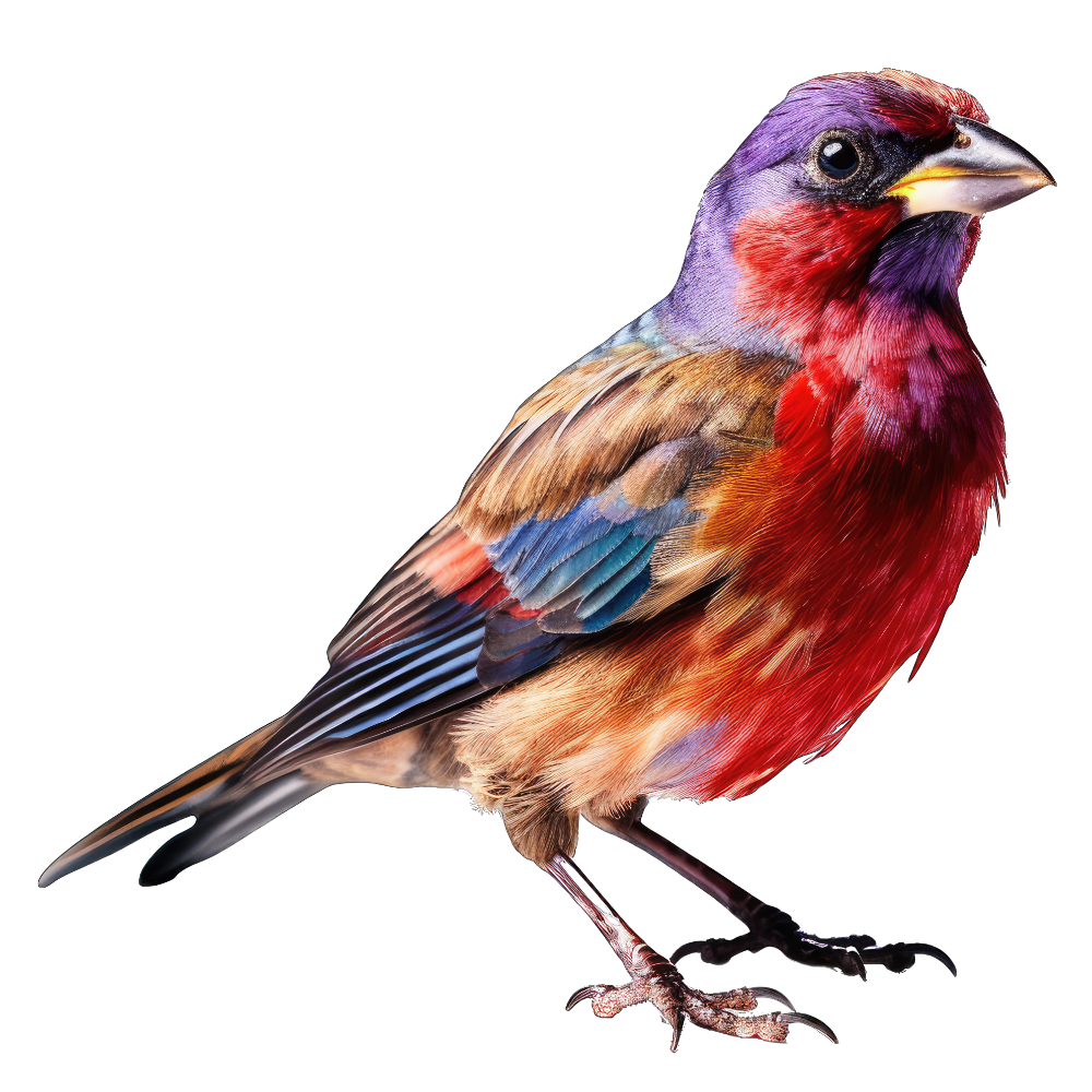 Varied bunting bird 1- paitakuva