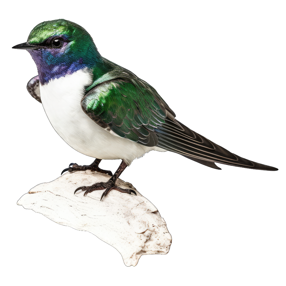 Violet-green swallow bird 1- paitakuva