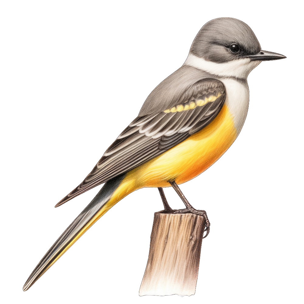 Western kingbird bird 1- paitakuva