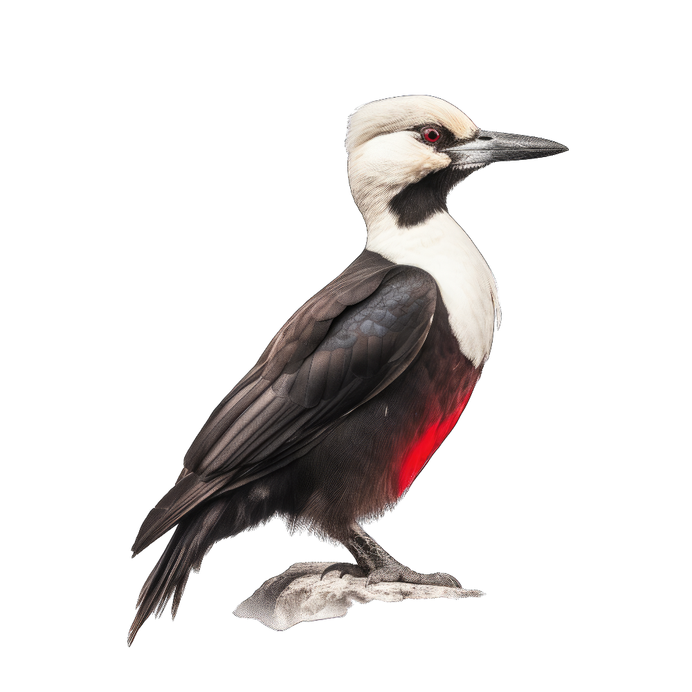 White-headed woodpecker bird 2- paitakuva