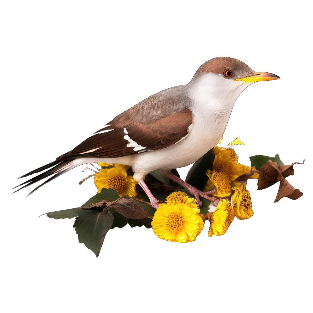 Yellow-billed cuckoo bird 1- paitakuva