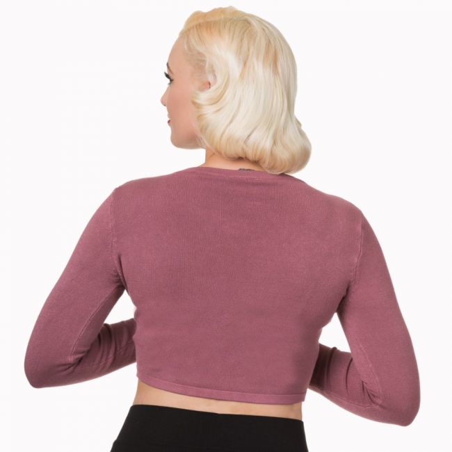 BOLERO - Folded Bolero VINTAGE DUSTY PINK - BANNED