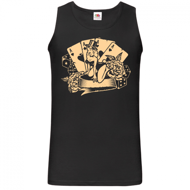 ROKKI HIHATON PAITA MUSTA - CARDS (00 1111)