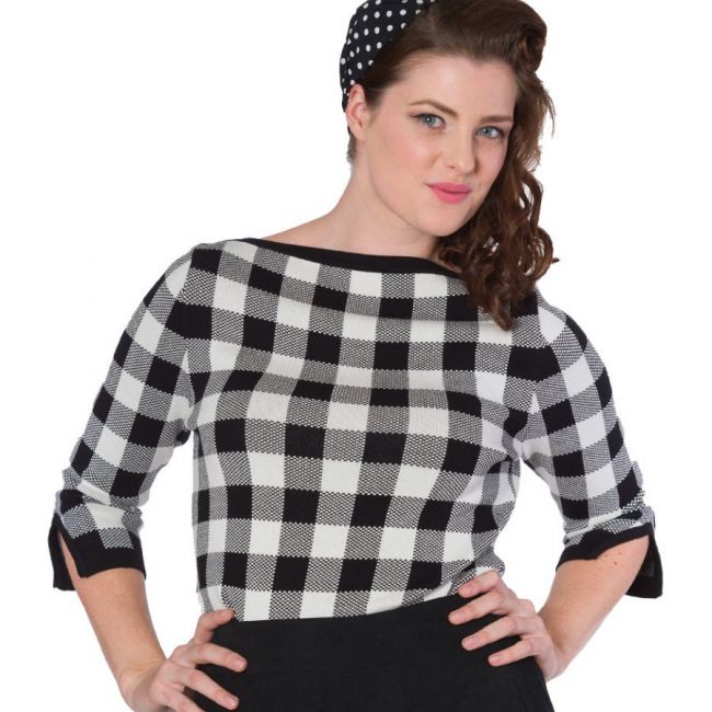 NEULEPAITA - CHECK KNITTED