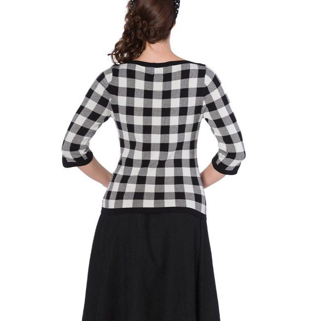 NEULEPAITA - CHECK KNITTED