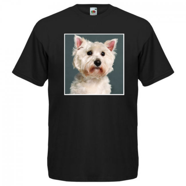 KOIRAROTU T-PAITA MUSTA - LÄNSIYLÄMAANTERRIERI (00 233)