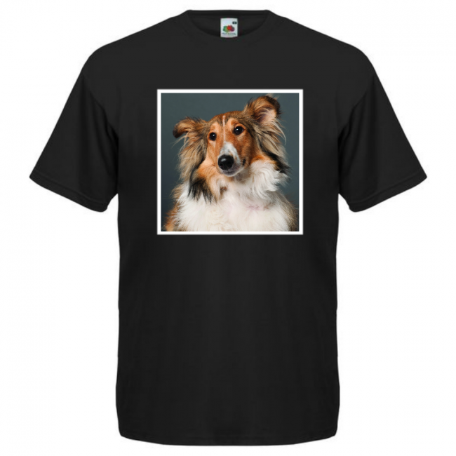 KOIRAROTU T-PAITA MUSTA - COLLIE