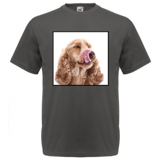 KOIRAROTU T-PAITA LIGHT GRAPHITE - SPANIELI (2620)