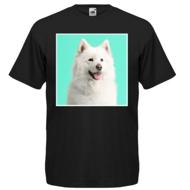 KOIRAROTU T-PAITA MUSTA - SAMOYED