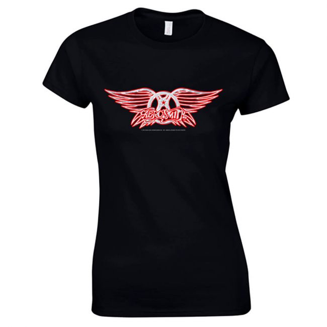 NAISTEN T-PAITA - LOGO - AEROSMITH (LF8358)