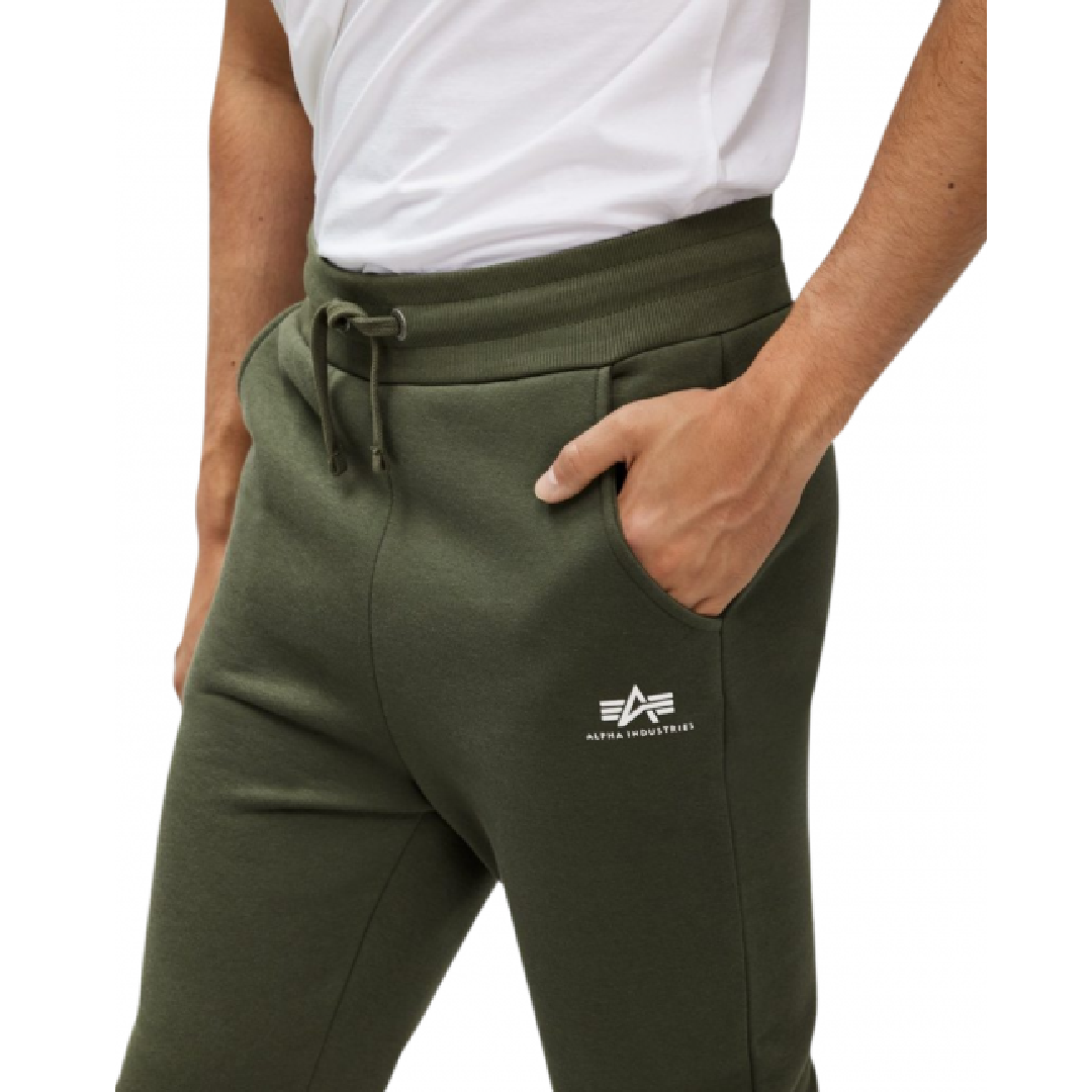 Alpha Industries - Collegehousut Small Logo - oliivi