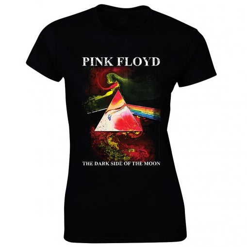 NAISTEN T-PAITA - DARK SIDE OF THE MOON ART PRINT - PINK FLOYD (LF8247)