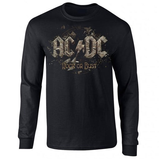 PITKÄHIHAINEN T-PAITA - ROCK OR BUST - AC/DC (LF8176)