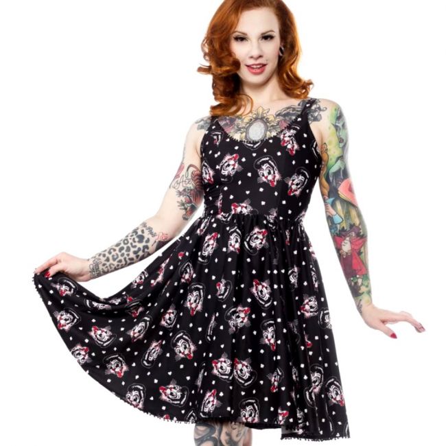 KELLOMEKKO - Stray Cats Card Sweets Dress - SOURPUSS