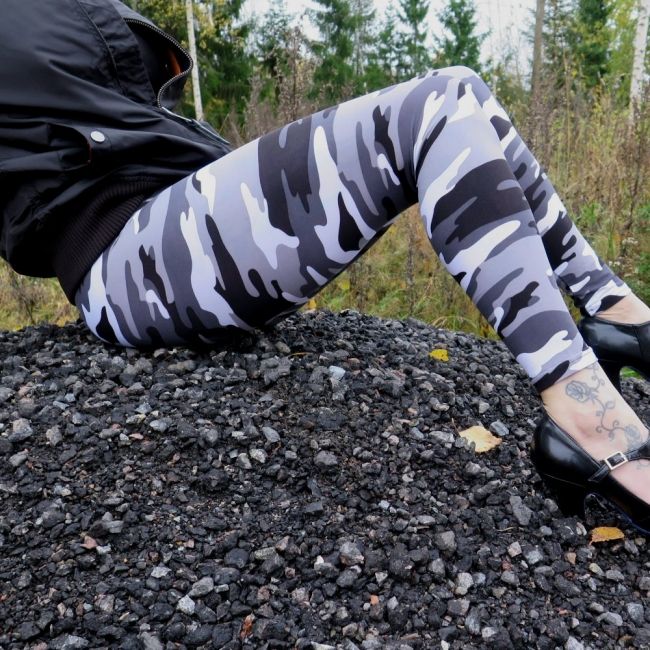 LEGGINSIT - SNOW CAMO - URBAN CLASSICS