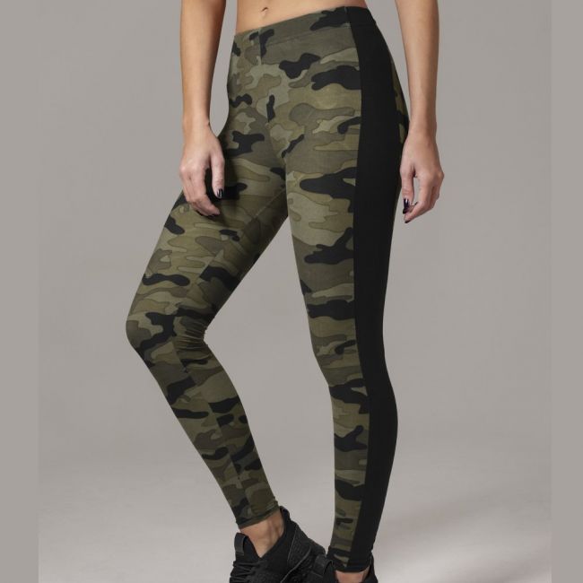 LEGGINSIT - Camo Stripe WOODCAMO - URBAN CLASSICS