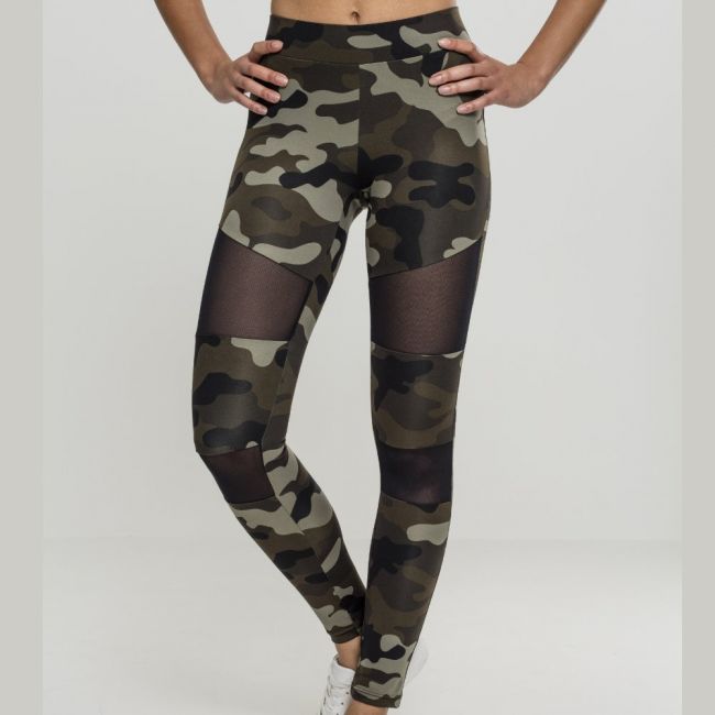 LEGGINSIT - Camo Tech Mesh WOODCAMO - URBAN CLASSICS