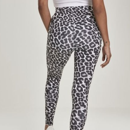 LEGGINSIT - Ladies AOP High Waist Leggings - URBAN CLASSICS