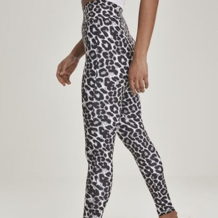 LEGGINSIT - Ladies AOP High Waist Leggings - URBAN CLASSICS