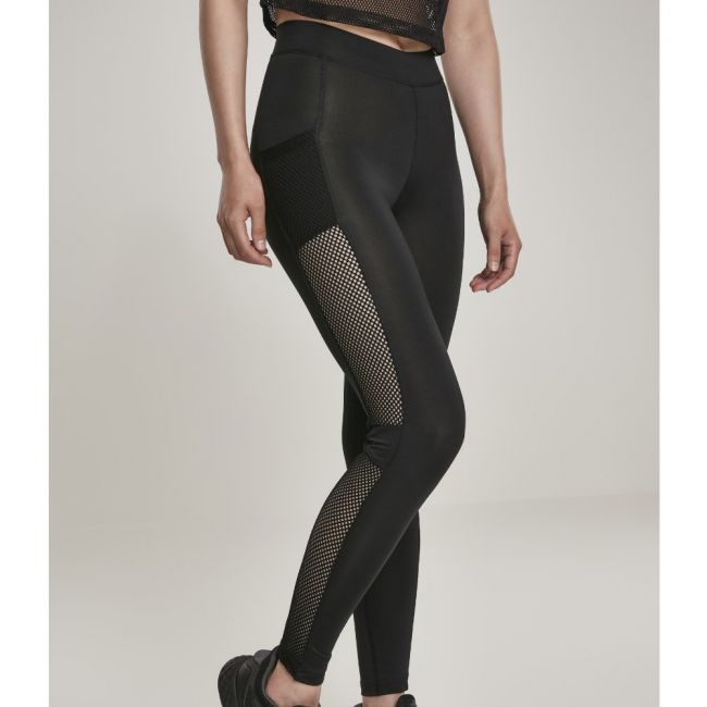 LEGGINSIT - Mesh Side Stripe Leggings - URBAN CLASSICS