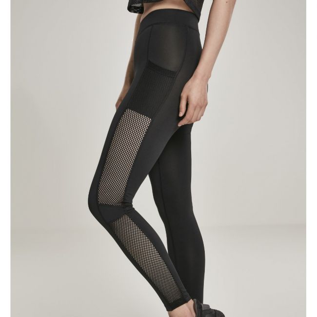 LEGGINSIT - Mesh Side Stripe Leggings - URBAN CLASSICS