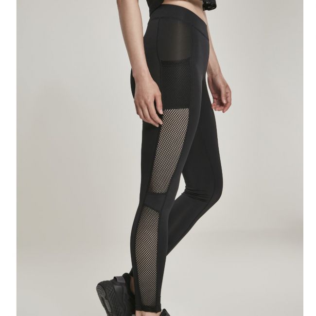 LEGGINSIT - Mesh Side Stripe Leggings - URBAN CLASSICS