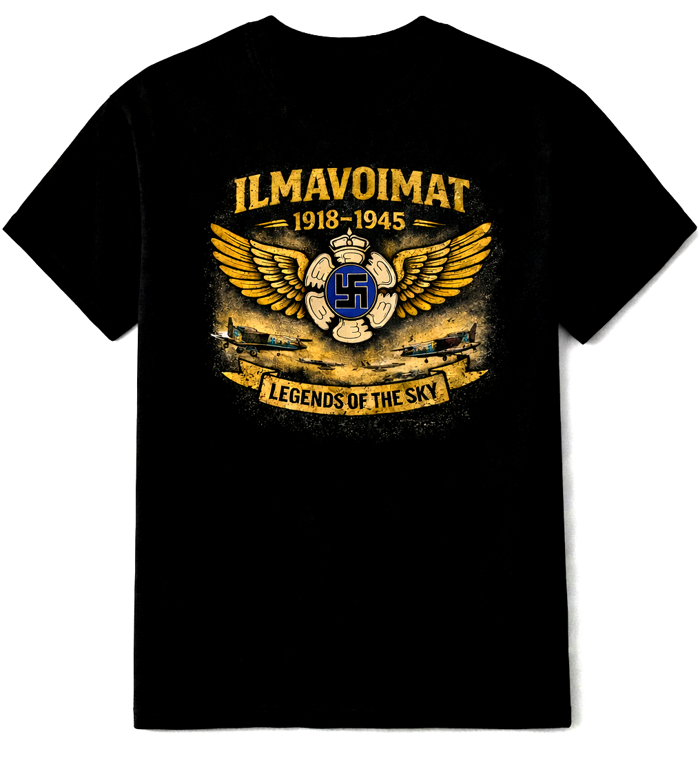 T-PAITA musta - ILMAVOIMAT (3249)