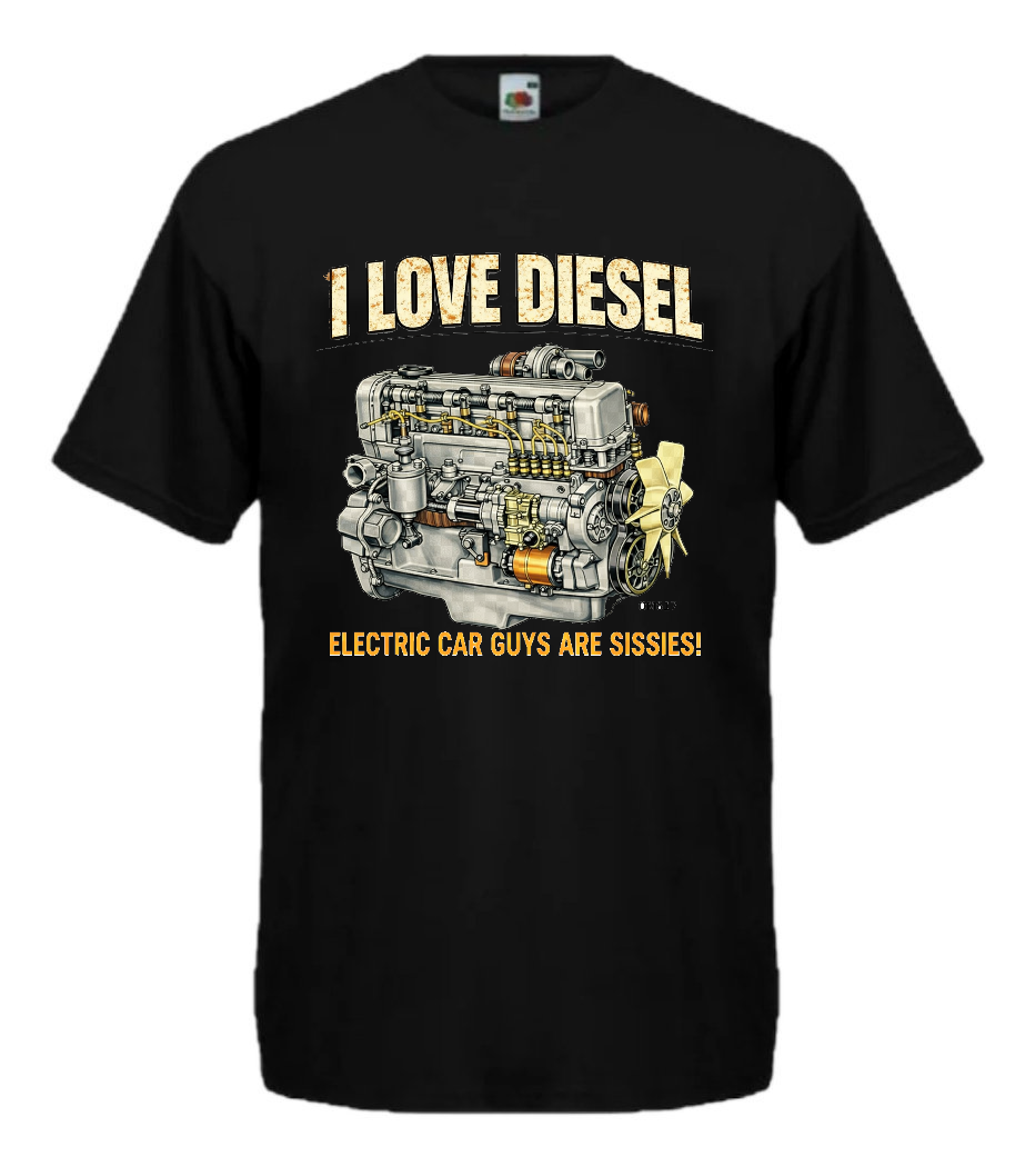 T-PAITA MUSTA - I LOVE DIESEL ENGINE (3248)