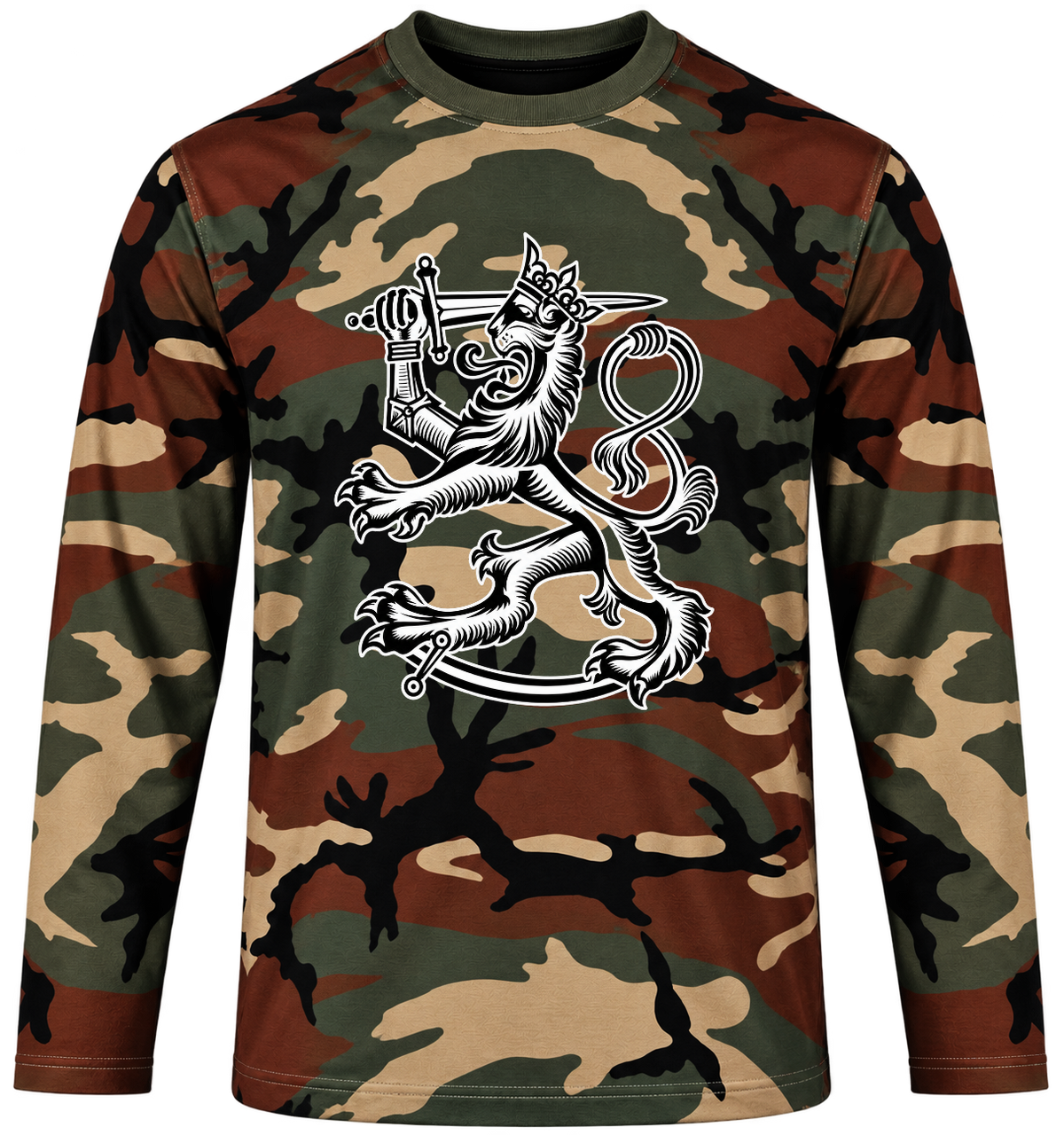 PITKÄHIHAINEN PAITA CAMO - LEIJONA (00 06U)