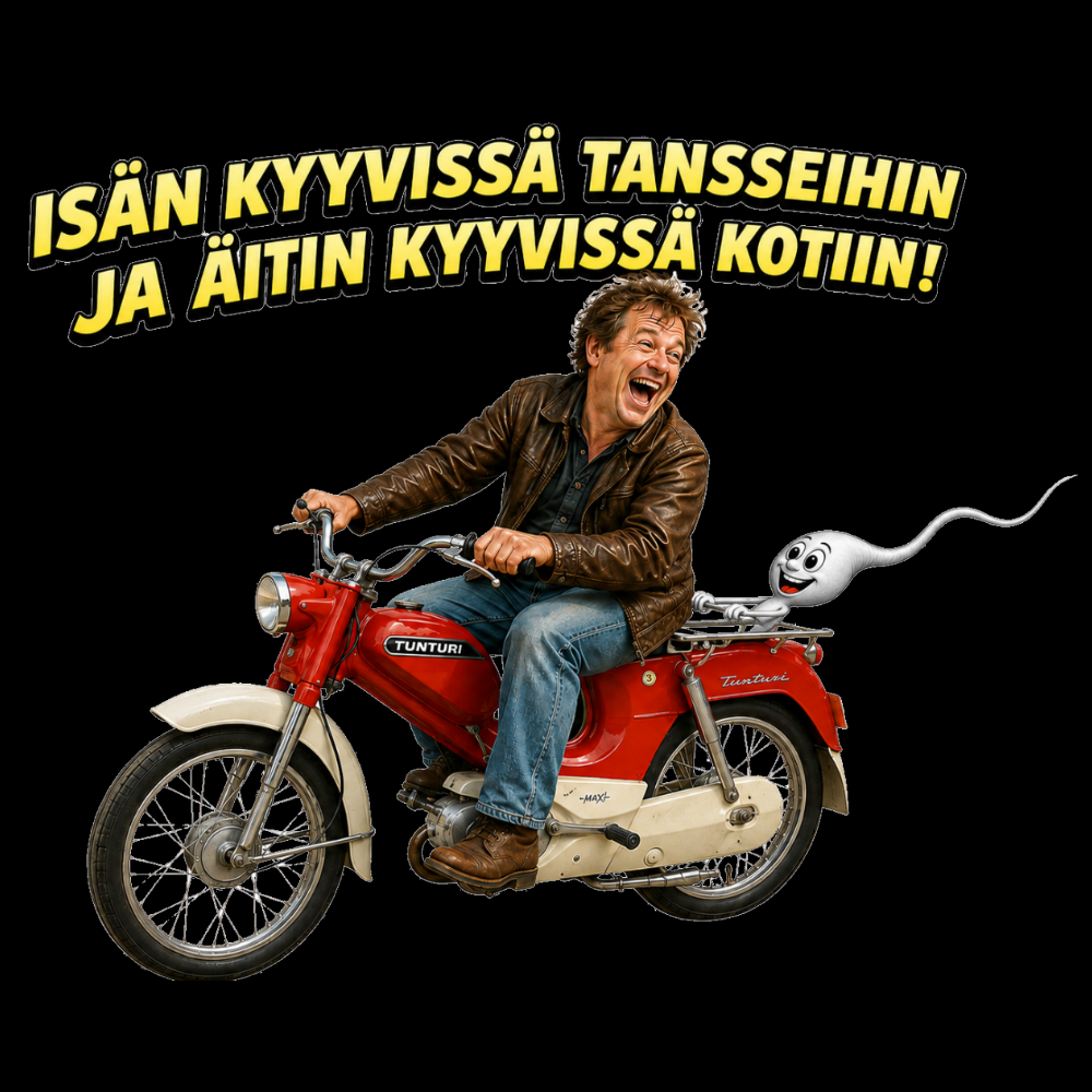 T-PAITA- ISÄN KYYVISSÄ TANSSEIHIN JA ÄITIN KYYVISSÄ KOTIIN