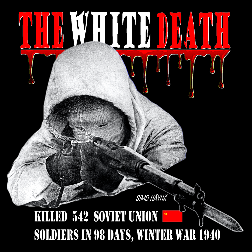 T-PAITA musta - THE WHITE DEATH