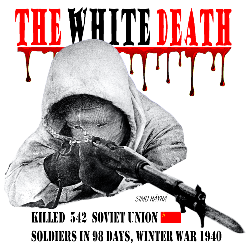 T-PAITA valkoinen - THE WHITE DEATH
