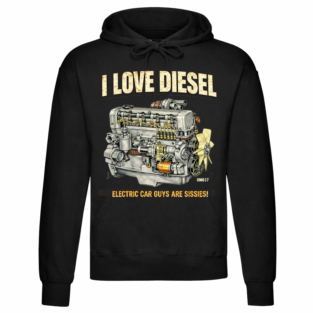 CLASSIC HUPPARI MUSTA - I LOVE DIESEL ENGINE (3248)