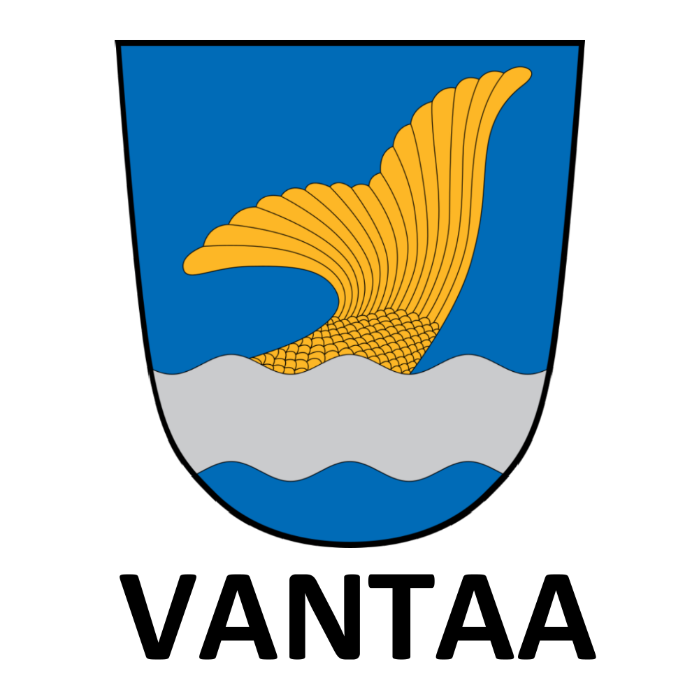 HUPPARI valkoinen -  VANTAA VAAKUNA