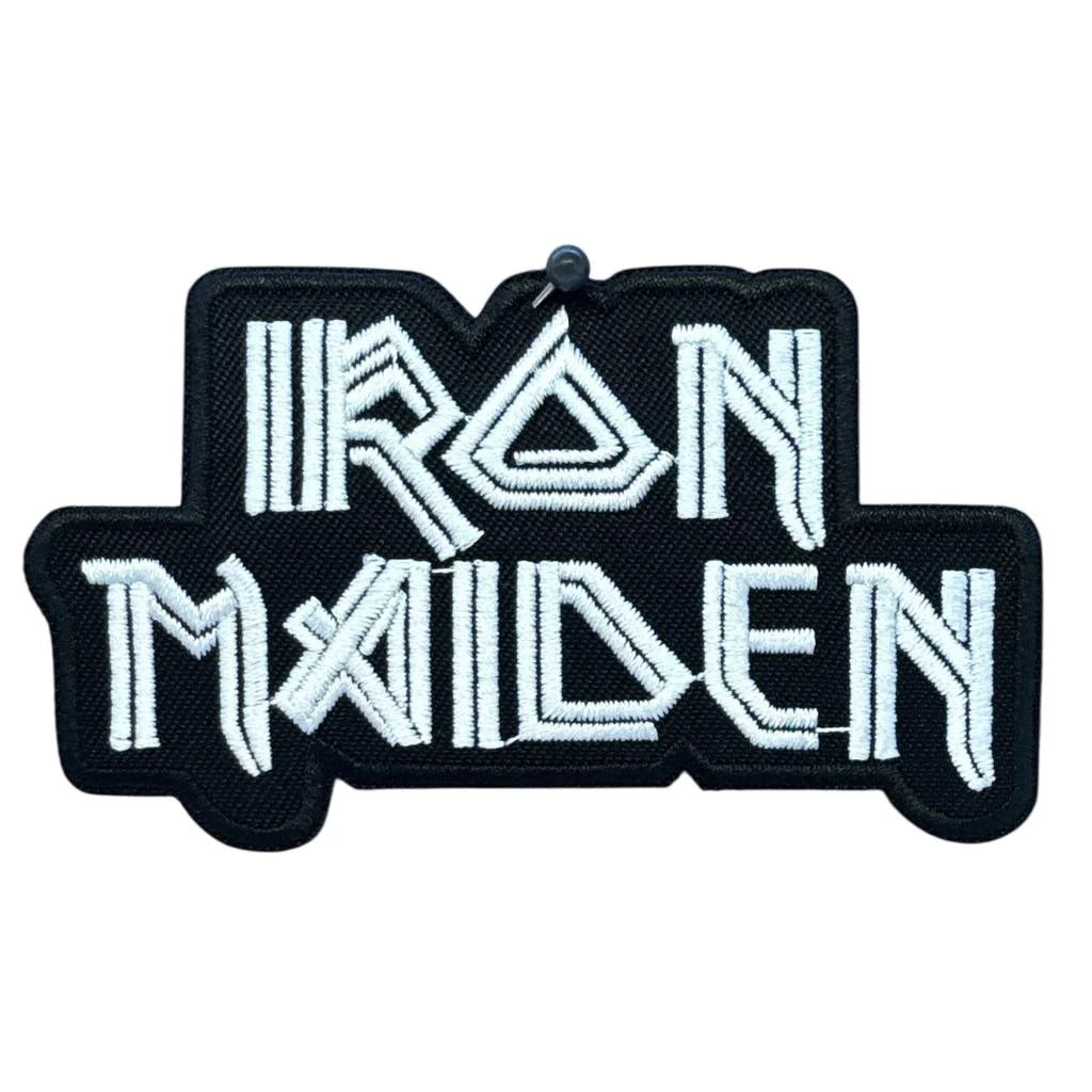 Iron Maiden - Logo white hihamerkki (50766)