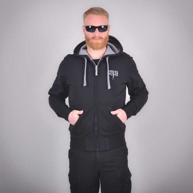 THOR STEINAR vetoketjuhuppari - hooded jacket R&R - black